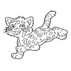Baby Jaguar printable coloring page