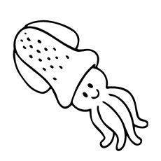 squid coloring pages