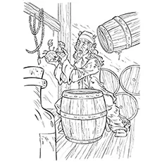 Bootstrap Bill Turner from the Pirates of the Caribbean coloring page