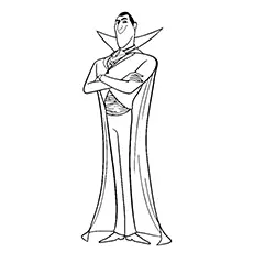 Dracula From Hotel Transylvania Coloring Page Online_image