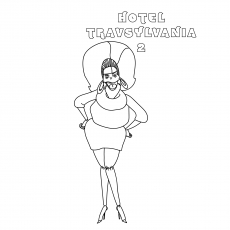 Eunice from Hotel Transylvania coloring page online