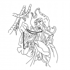 Hector Barbosa from the Pirates of the Caribbean coloring page