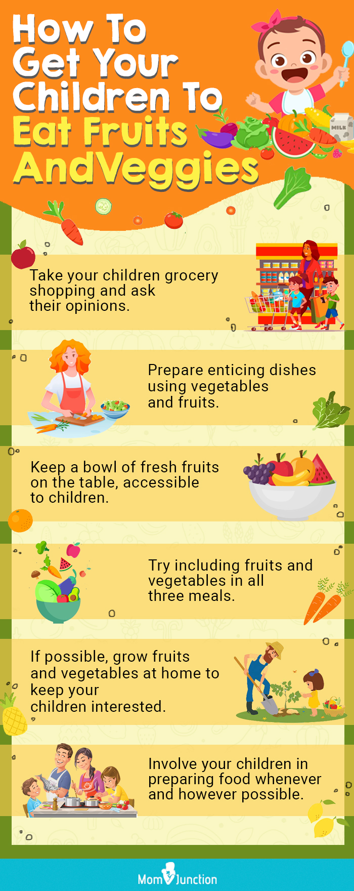 how to get your children to eat fruits and veggies [infographic]
