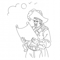 James Norrington from the Pirates of the Caribbean coloring page