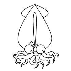 Japanese Flying Squid coloring page