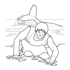 Jonah obeying God from Jonah and the Whale coloring page