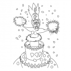 Julien from Penguins Of Madagascar coloring page