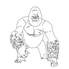 King Kong Gorilla coloring page_image