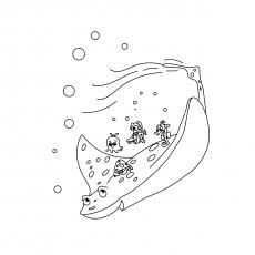 mr ray finding nemo coloring page