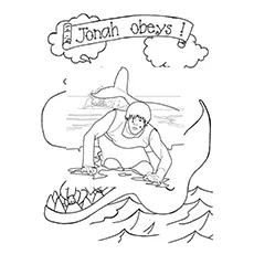 Jonah out of the Whale coloring page