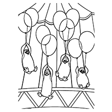 Penguins Of Madagascar performing stunts coloring page