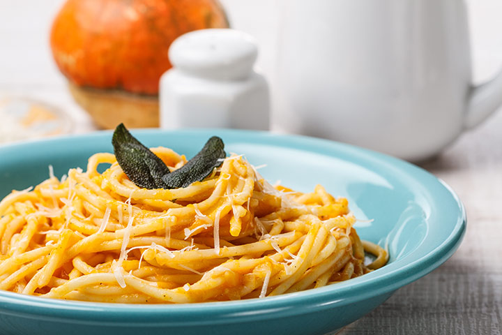 Pumpkin And Sage Spaghetti recipe for kids