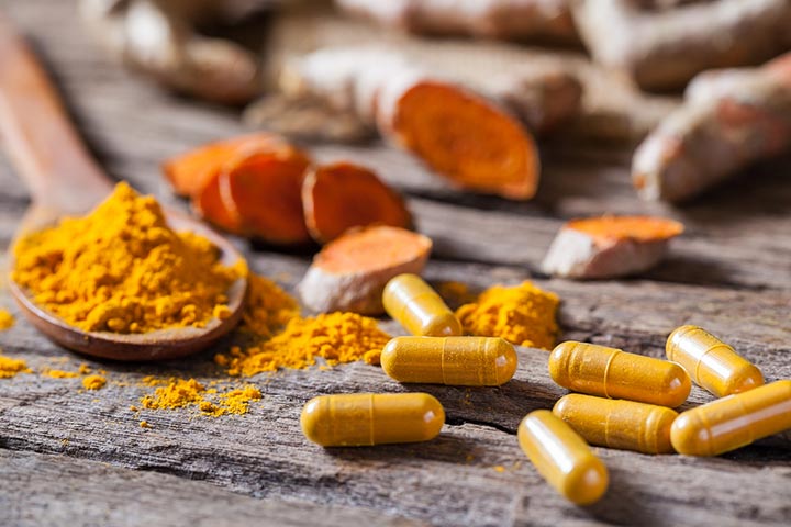 Turmeric is available in the form of capsules and powder