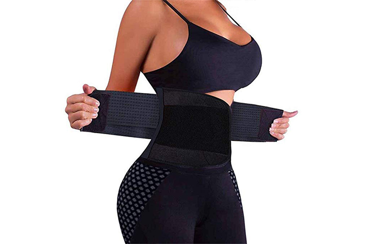 Color : Pink, Size : M GEATA Postpartum Support Recovery Belly Belt Body Shaper Corset Belt with High Elastic for Women shapewear maternity Waist Trainer Belts
