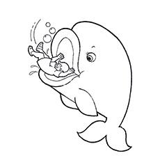 Whale from Jonah and the Whale coloring page