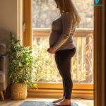 Pregnant Woman Showing Different Belly Sizes