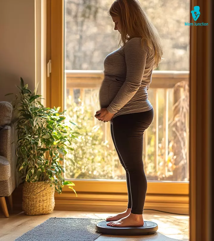 Pregnant Woman Showing Different Belly Sizes