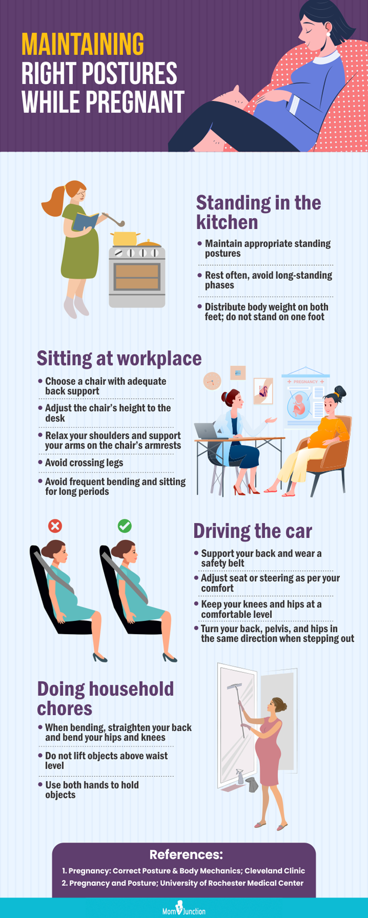 10 tips for maintaining a perfect posture during pregnancy (infographic)