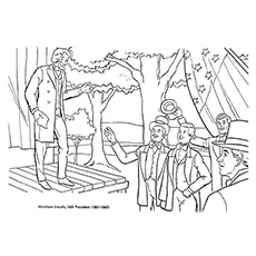 Addressing people, Abraham Lincoln coloring page_image