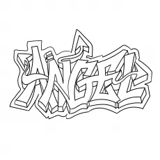 Angel Graffiti coloring page_image