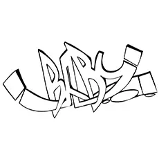 Baby Graffiti coloring page_image