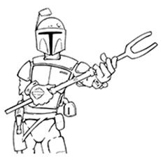 boba fett helmet coloring page