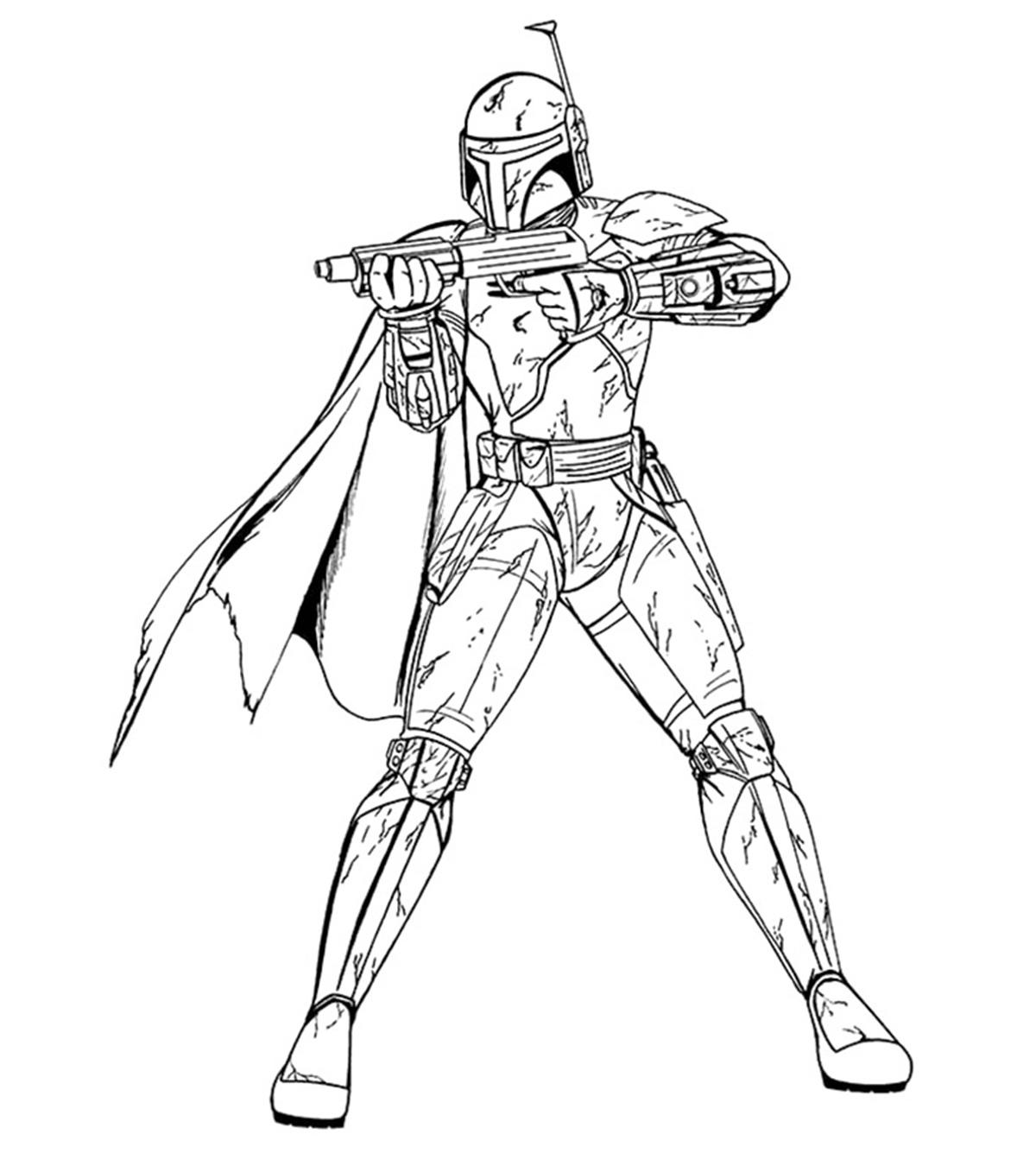 boba fett outline