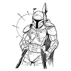 Boba Fett, the trainer coloring page_image