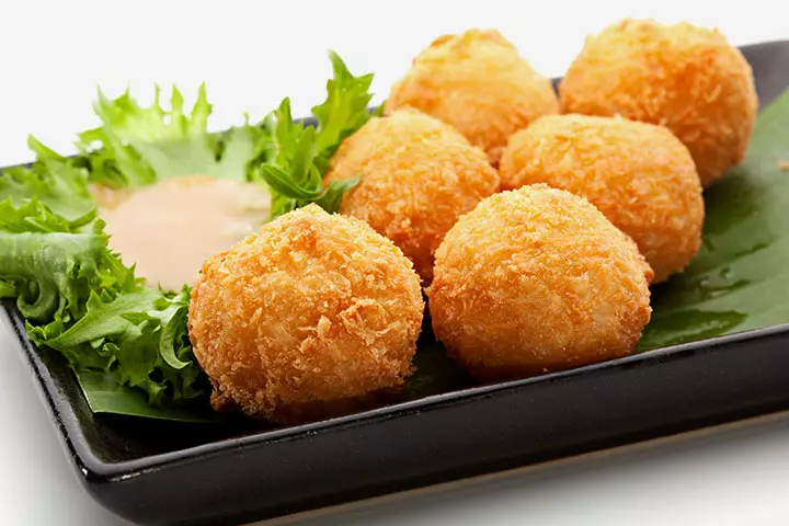 Cheesy rice balls recipe for kids