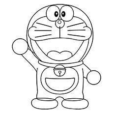 Doraemon in robot coloring page
