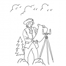 Father of our country, George Washington coloring page