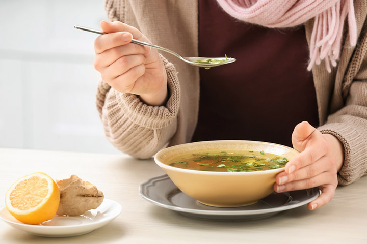 Ginger soup has a soothing effect during cold and cough episodes