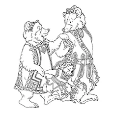 Goldilocks and the Three Bears, Jan Brett coloring page_image