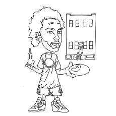 Hip Hop Graffiti coloring page