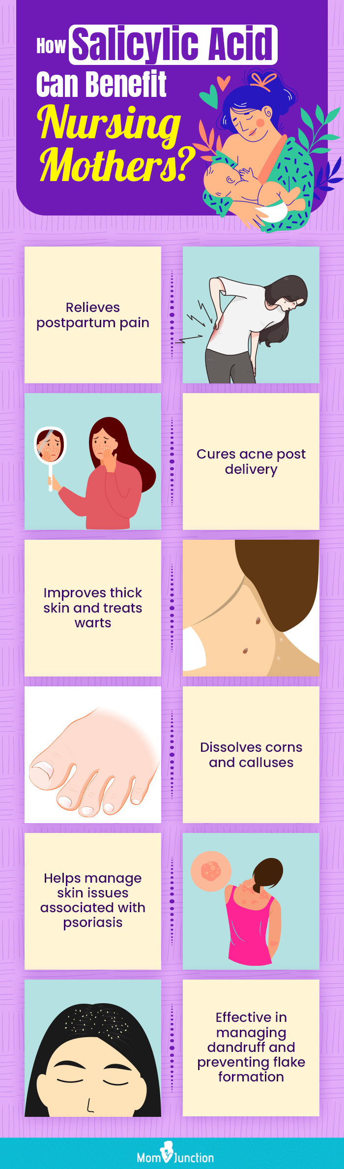 how salicylic acid can benefit nursing mothers [infographic]