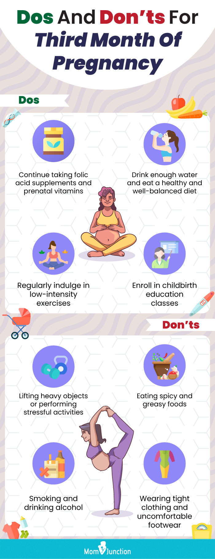 dos and don’ts for third month of pregnancy (infographic)