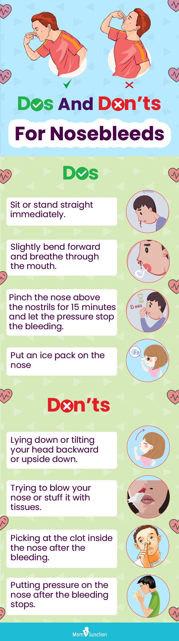 dos and don t for nosebleeds (infographic)