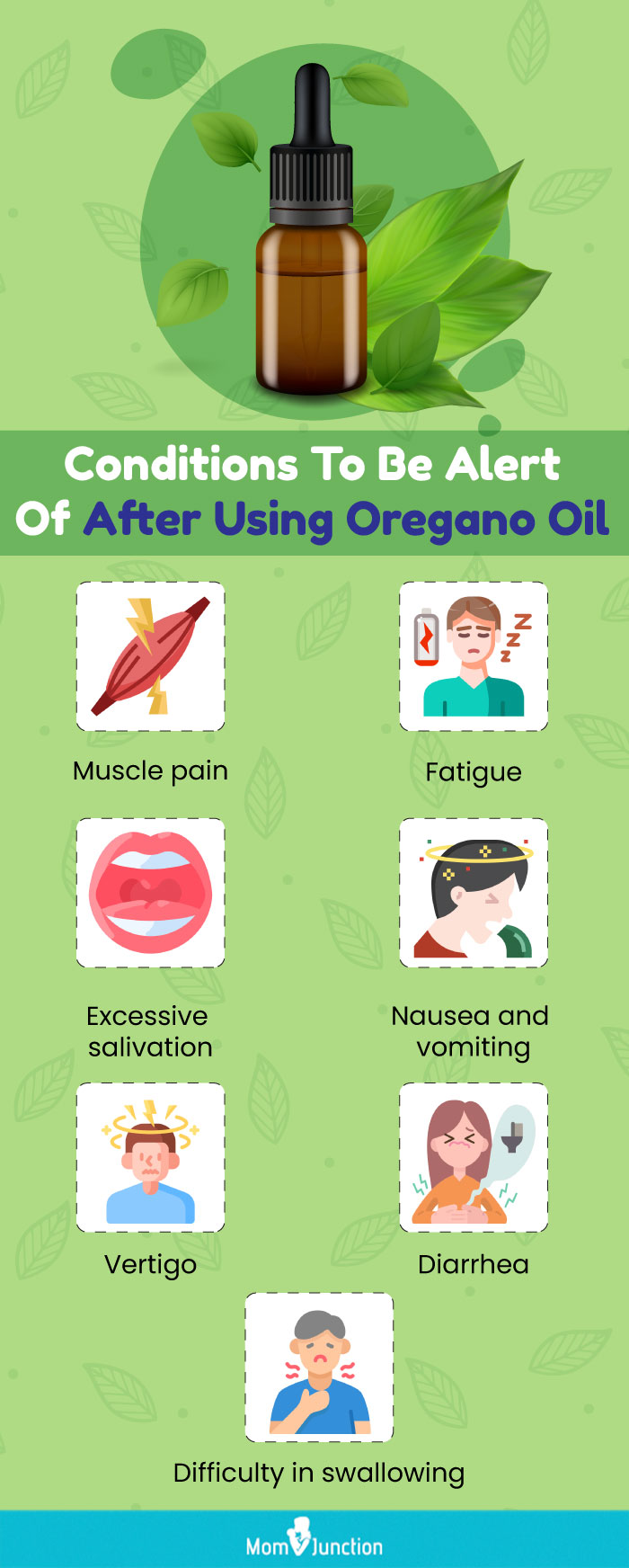 conditions to be alert of after using oregano oil (infographic)