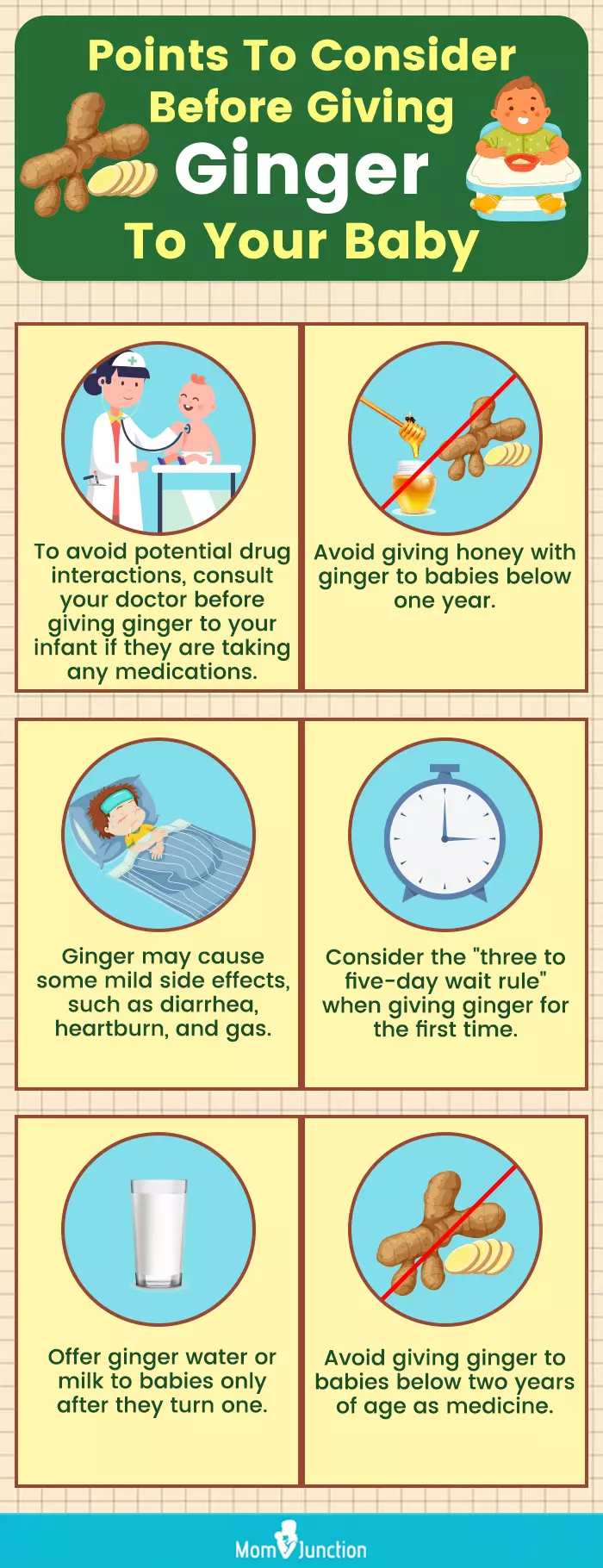 points to consider before giving ginger to your baby (infographic)