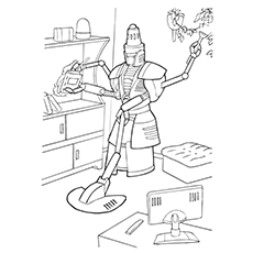 Irona in robot coloring page