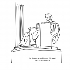 Abraham Lincoln Memorial coloring page
