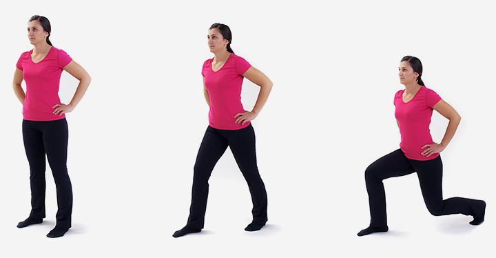 Lunges workout for teenage girls
