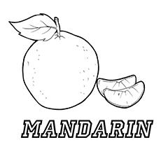 Mandarin orange coloring page