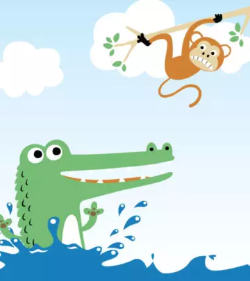 Monkey And Crocodile Story For Kids