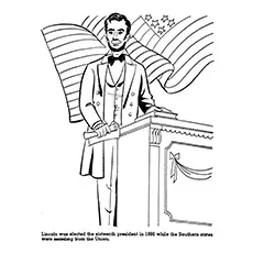 Mr. President Abraham Lincoln coloring page_image