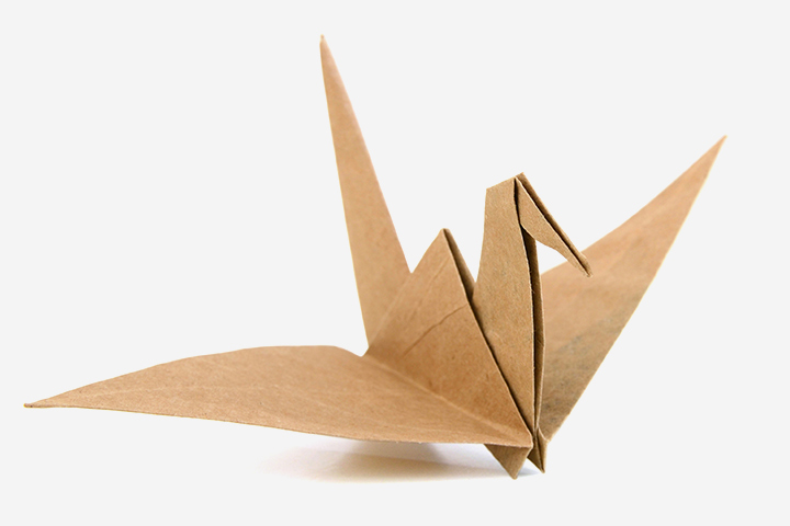 Origami bird craft for kids