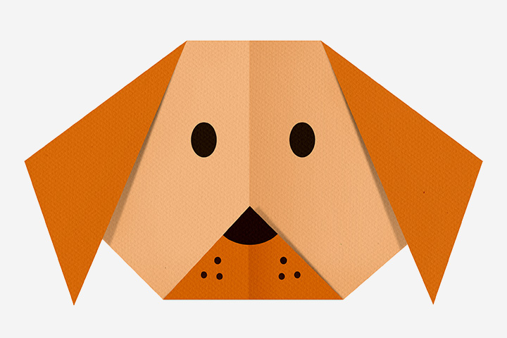 Origami dog craft for kids
