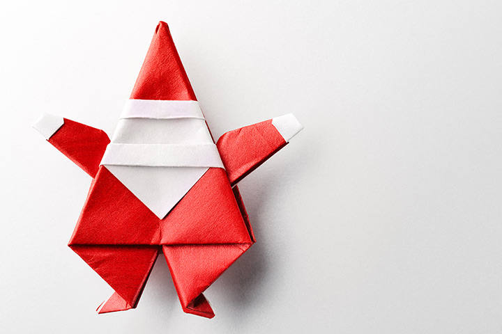 Origami Santa claus craft for kids