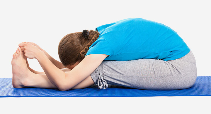 Baba Ramdev yoga postures for fertility, Paschimottanasana (forward bend pose)