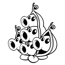 Peapod from plants vs. zombies coloring page